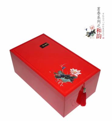 China High fashion handmade custom painted wooden box with high quality china jar for sale