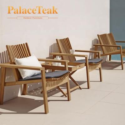 China Eco-Friendly\UV Resistant\Water Proof\Wholesale Unique Durable Simple Weather Resistant Leisure Customized High Quality Patio Garden Furniture Teak Wood Deck Lounger for sale