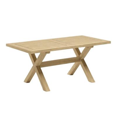 China Outdoor promotion hotel new product weather furniture solid wood dining table for sale