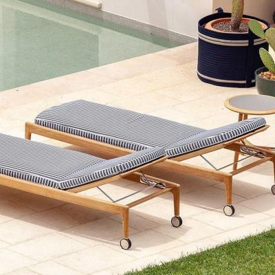 China Eco-Friendly/Uv Resistant/Water Proof/Eco-Friendly Outdoor Teak Beach Sun Sofa Chaise Chairs Cushions Excellent Weather Resistant Quality for sale