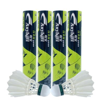 China Straight Feather Badminton 3 In 1 Shuttlecock Goose With Great Durability Stability Balance for sale