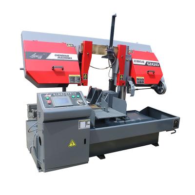 China High Quality Customized Aluminum Steel Band Saw Machine GZ4243 Metal Cutting Band Saw Machine PLC Control Building Material Stores for sale