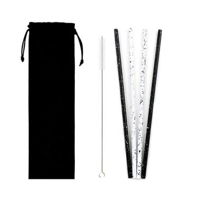 China Svin Sustainable Newcomer 18/8 Spotted Eco Friendly Stainless Steel Drinking Straw for sale