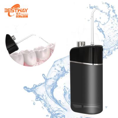 China Travel Portable Dental Teeth Clean Air Picks Oral Water Flossing Irrigator Power Flosser Mini Handheld Portable Rechargeable Cordless for sale