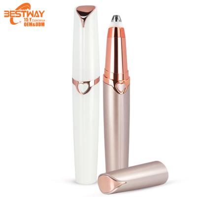 China Fashional Eyebrow Trimmer Women Automatic Facial Shaver Mini Custom Logo Hair Removal Usb Rechargeable Electric Eyebrow Trimmer for sale