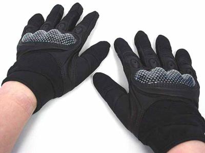 China PVC Nylon Fiber Lightweight Handgun Shooting Gloves , Elastic Assault Combat Gloves for sale