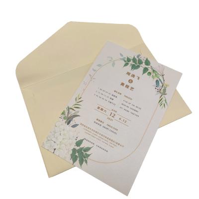 China paper & Custom logo color printing fast shipping hot stamping wedding card invitation card card invitation gift certificate printing for sale