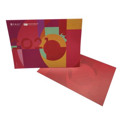 China paper & Factory Customized Color Cardboard High Quality Half Fold Card Small Greeting Card for sale