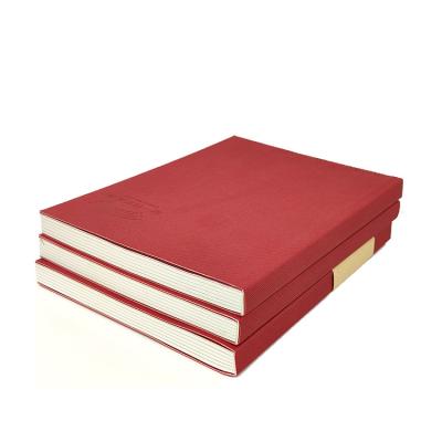 China Factory Customized Red Twill Notebook Eco - Friendly Suitable For Business Printing Notebook for sale