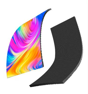 China RGB Full Color Flexible Transparent Led Screen Soft Module P1.875 for sale