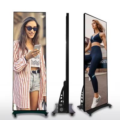 China ROHS Indoor Poster LED Display Mirror Screen 900cd Brightness for sale