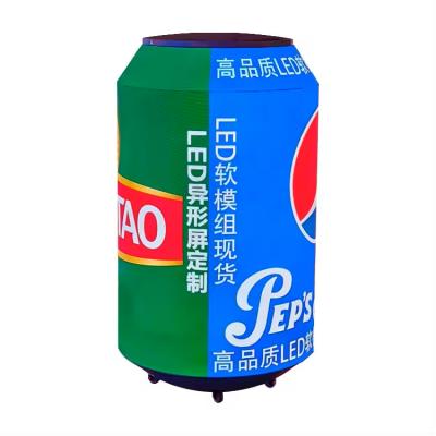 China Telescopic Flexible Led Screen Panel Can Beer Bottle Display For Planetariums for sale