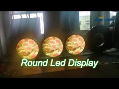 p2.5 circle full color led display round screen flexible video wall panel