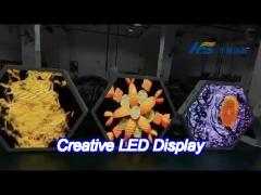 hexagon creative led signs screen customized hex led display full color led display