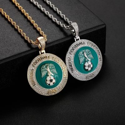 China High Quality European and American Hiphop Ice Style Cravejado Cubic Zircon Necklace&Pendant Jewelry For Gift for sale