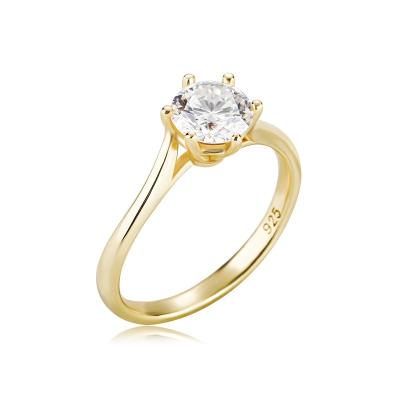 China White Gold Bridal Order Of Hiphop Color Round Cut Wedding Ring 925 Sterling Silver Moissanite Ring 6.5mm 1ct D VVS1 Moissanite 18k 1 for sale