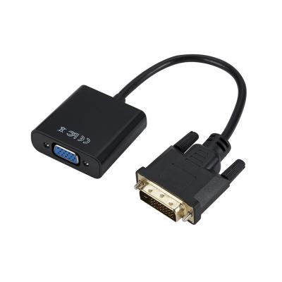 China COMPUTER DVI to VGA Adapter Cable 1080P DVI-D to VGA Cable 24+1 25 Pin Male DVI to VGA Female Video Converter for PC Display for sale