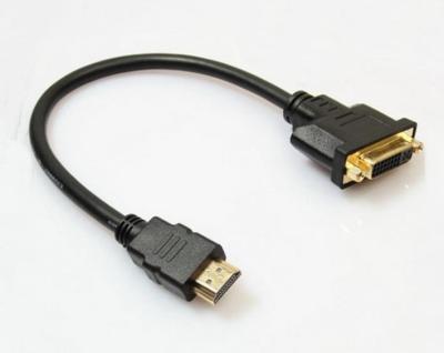 China COMPUTER HDTV 19pin Plug To DVI Plug Digital Cable , Overmolding Type for sale