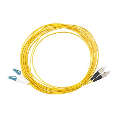 China Dual PC Single Mode Core FC/UPC-LC/UPC Jumper Optical Fiber Pigtail Electrical Grade for sale