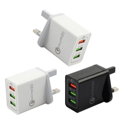 China Monitor usb charger qc3.0 fast charging european, american, british and australian port multi charger 18W+5V fast charging for sale