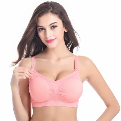 China Hot Sale Women's Seamless Sleep Care Bra Breastfeeding Maternity Lift Up Wireless Bra Remove Daily Protective Lactation Bra Underwear for sale