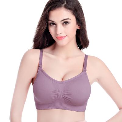 China Seamless Breastfeeding Underwear Maternity Care Pregnancy Bralette Bra Sleep Radio Women's One Piece Bras Remove Pads for sale