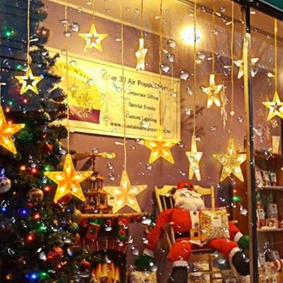 China High Quality And Long Lasting Fairy Light Ramadan Light Window Led String Moon Star Curtain For Room Festival Christmas Decoration for sale