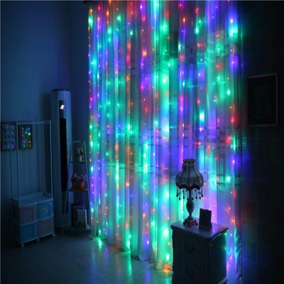 China 8 Function Window Curtain Lights 300 LED USB Powered Fairy String Lights With Remote, Waterproof IP44 Copper Wire Fairy Curtain Lights for sale