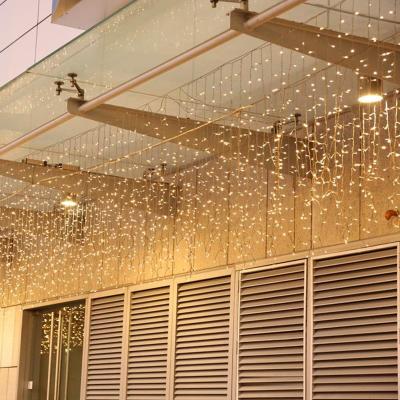 China Decoration 5M 216 Modes LED 8 Twinkle Stretch Curtain Lights Plug In Fairy String Lights Icicle Lights for sale