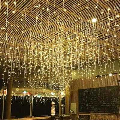 China Outdoor Led Decoration Christmas Lights Waterfall Curtain Icicle Lights 3m 96 Led Christmas Light for Wedding Restaurant Home Decor for sale