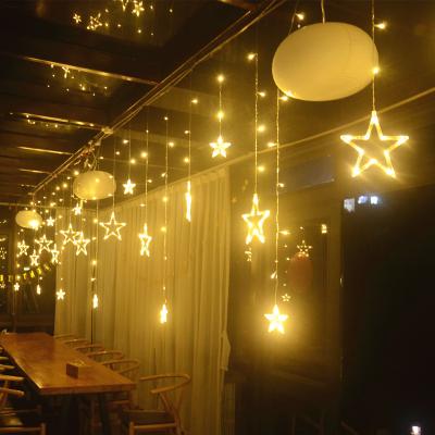 China High Quality and Long Lasting Curtain Star Lights, Fairy Window Curtain String Lights for Festival Christmas Wedding Party Garden Decorations for sale