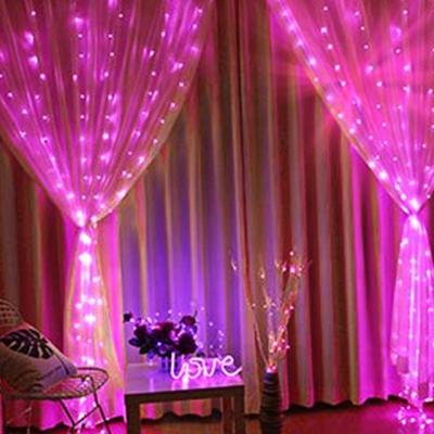 China Decoration Holiday Project Light OEM Customize Outdoor Waterproof CE RoHS Approve IP65 Rubber Cable Led String Curtain Light Lights for sale