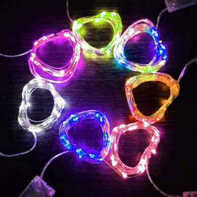 China Copper Wire Lights Mini Battery Powered Copper Wire Fairy Lights Starry Led String Lights For Wedding Christmas for sale