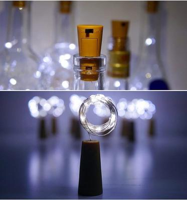 China Wine Bottle Stopper LED Wine Bottle Cork Copper Wire Fairy Lights String Battery Powered Outdoor Solar Fairy Lights for sale