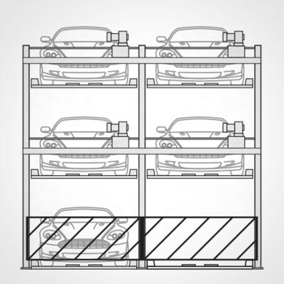 China Factory Direct Sale Customizable CE Certified 3 Level Parking Lift-Slide System 2000 Kg for sale