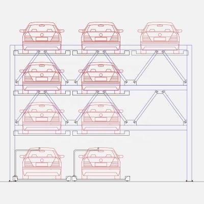 China CE Certified Customizable 4 Level Lift And Parking Slide System 2000 Kg for sale