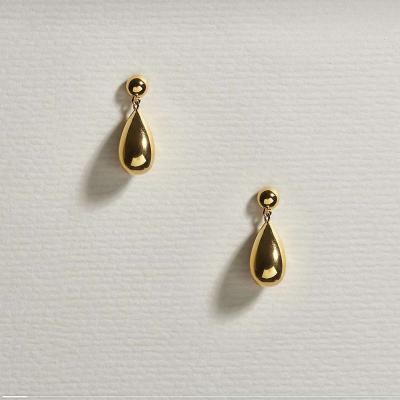 China FASHIONABLE 2023 Tarnish Free Gold Plated Water To Drop Stainless Steel Jewelry Teardrop Earrings Wholesale Aretes Acero Inoxidable Por-mayor for sale