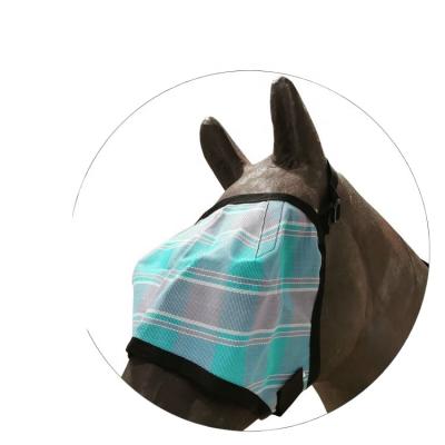 China Mosquito Proof PVC Mosquito Proof Horse Breathable Cool Breathable Face Mask Harness Summer Equestrian Equipment for sale