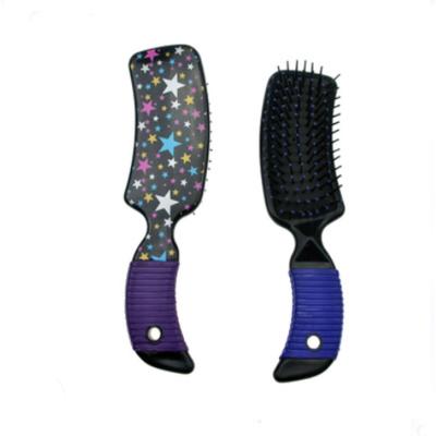 China PP+pvc Printed Bristle Pony Tail Comb Horse Brush Harness Grooming Tools Horse Accessories for sale