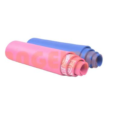 China Eco-friendly Thick NBR Fitness NBR Yoga Mat With Black Elastic Strap for sale