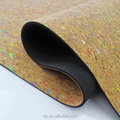 China Non - Slip Eco - Friendly Cork Natural Rubber Yoga Exercise Mat for sale