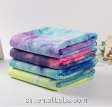 China Sweat Reducer For Sports PremiumTie-Dye Silicone Sports High Absorbent Yoga Towel for sale