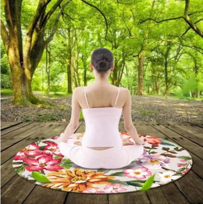 China Custom Circle Yoga Rubber Mat 125*125*0.35cm Round Full Color Eco-Friendly High Quality Durable Rug Wholesale for sale