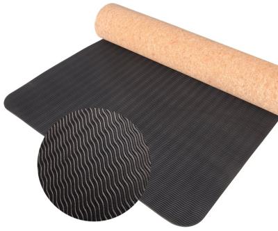 China Wholesale Eco-friendly Cork Natural Rubber Non-slip Yoga Exercise Mat Idea For Ashtanga Yoga for sale