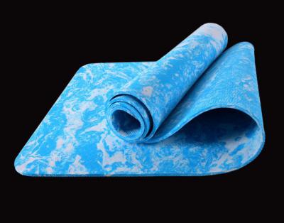 China Non-Slip\Two-Layer\Anti Slip Durable 100% Eco-friendly Tape Printed Yoga Mat Manufacturer By Latest Lightweight And High Density Technology for sale