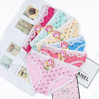 Китай Colorful Cotton Girls Cute Underwear MIX 3 SIZES MIX 6 COLORS Breathable Lace Panties продается