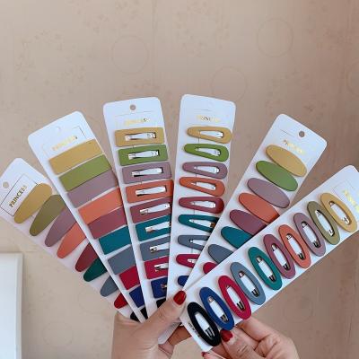 China 10PCS/Set Sweet Candy Color Hair Clip Girls Mini Hair Clips Hairpins Plastic Set For Kids Barrette Hair Clip for sale