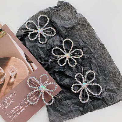 China JIANYI Multicolor Hair Clips Rhinestone Flower Hair Clip Women Girl Hairpins Headband Korean Popular Hair Clips Bobby Pins for sale