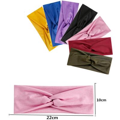 China USAGE Women Knitted Wide Cross Turban Twist Bandanas Cotton Hair Bands Girls Headbands Headbands Fashion Hair Accessories for sale