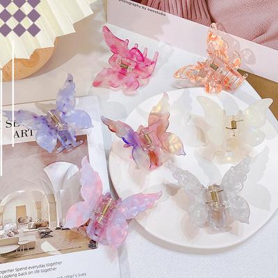 China WEAR New Acetate Mini Hair Claws Women Butterfly Clips 2022 Summer Fashion Hairpins Hair Accessories Wholesale for sale